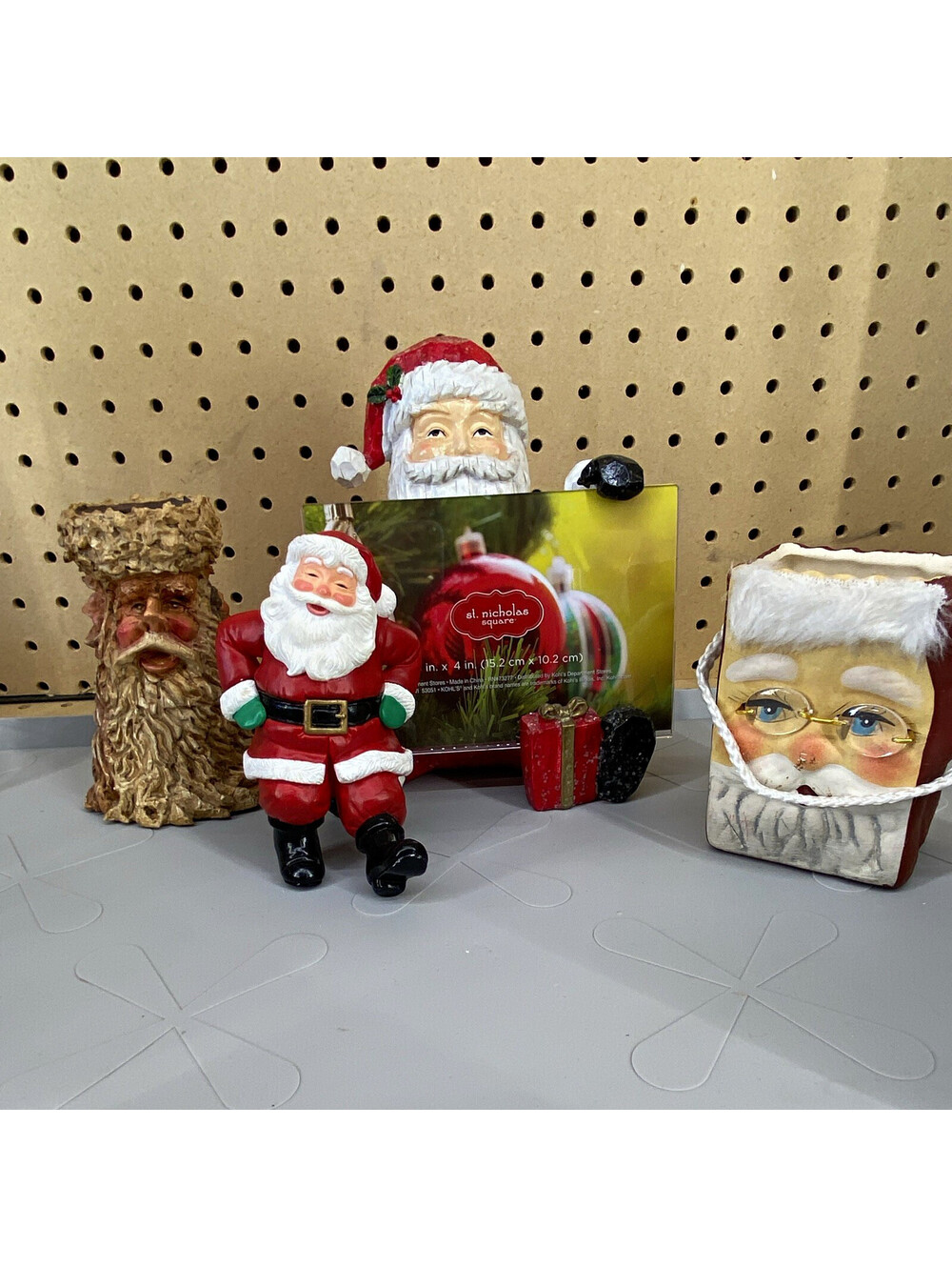Santa Claus Ornaments and Picture Frame